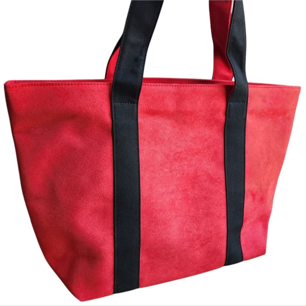 KORS Michael Kors red tote bag black straps - Picture 2 of 6